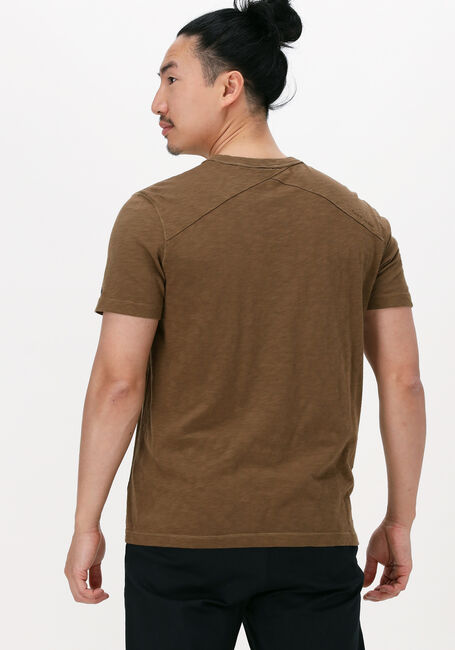 CAST IRON T-shirt SHORT SLEEVE R-NECK COTTON SLUB en marron - large