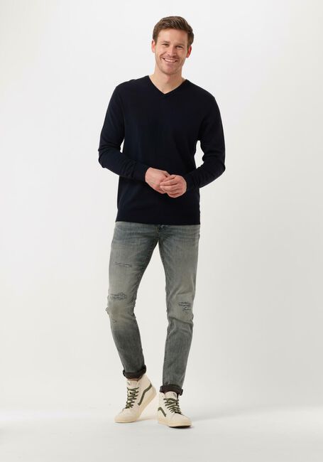 PROFUOMO Pull PULLOVER V-NECK Bleu foncé - large