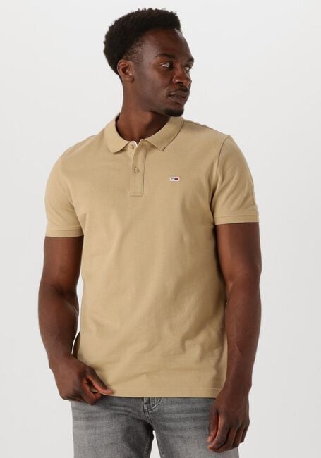 TOMMY JEANS Polo TJM SLIM PLANCKET POLO EXT en beige - large