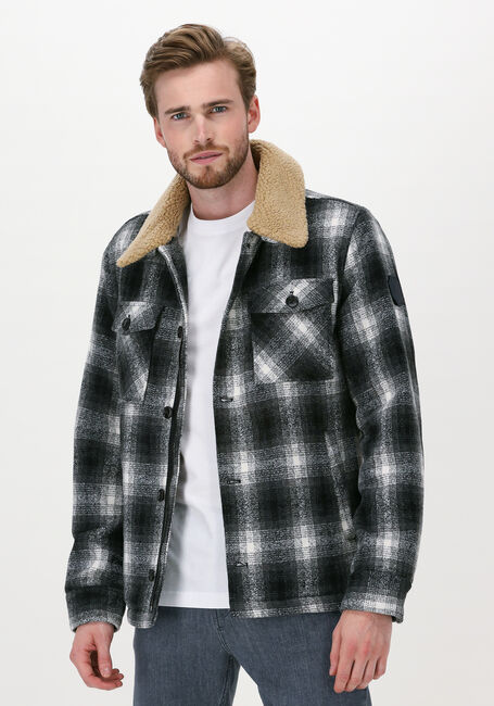 Grijze DSTREZZED Jack CARPENTER JACKET WOOL CHECK - large
