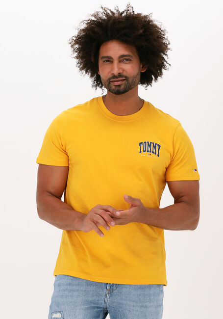 TOMMY JEANS T-shirt TJM CHEST COLLEGE GRAPHIC TEE en jaune - large