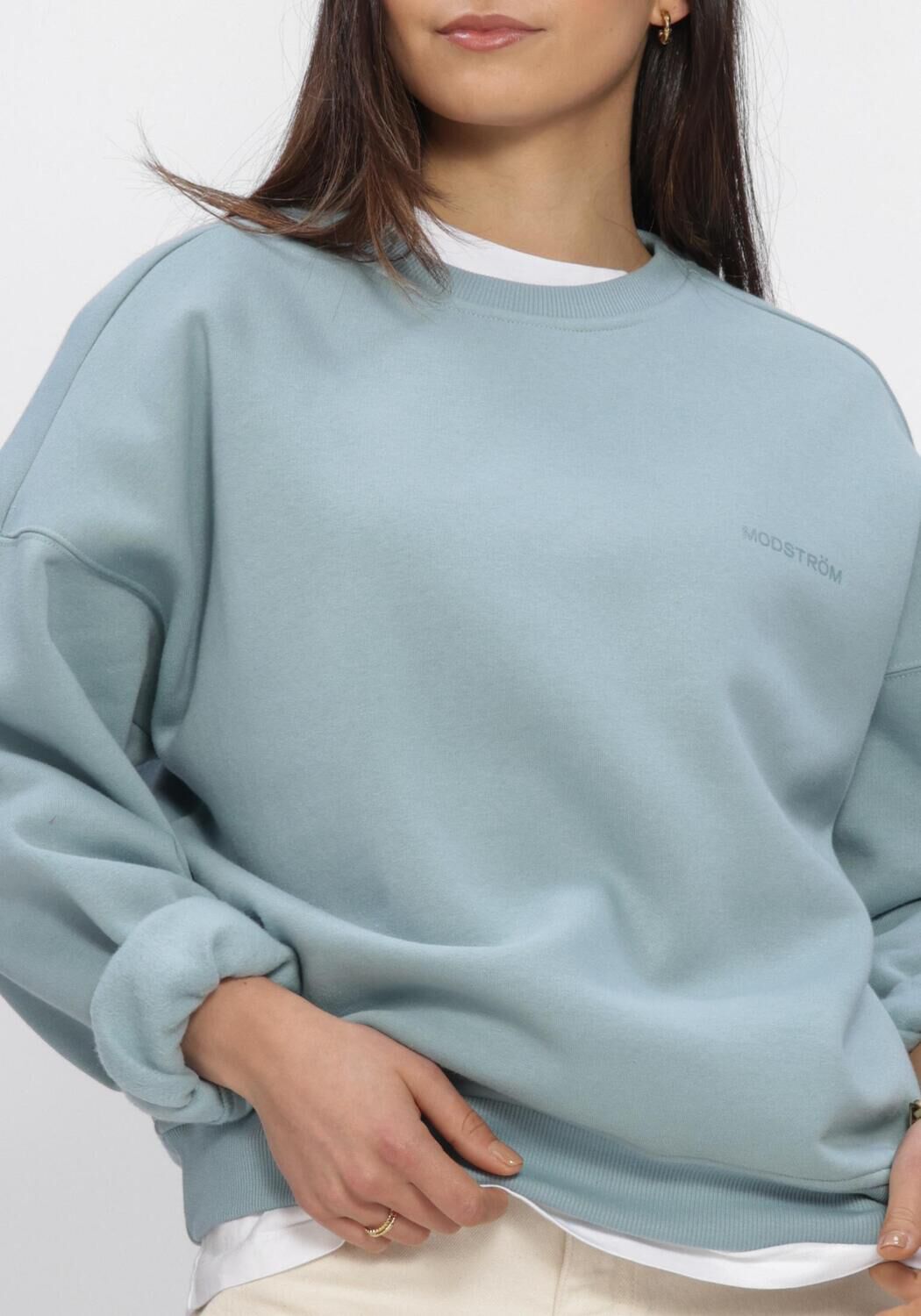 Lichtblauwe MODSTR&Ouml;M Sweater PAULAMD SWEAT - large