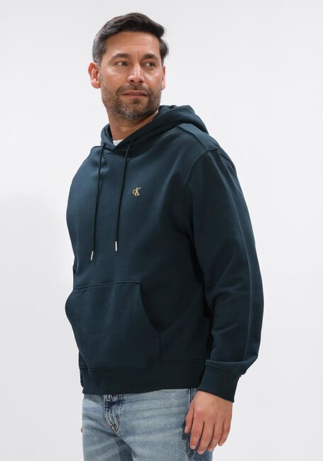 CALVIN KLEIN Chandail LS 350TERRY EU MONOGRAM HOODIE Petrol - large