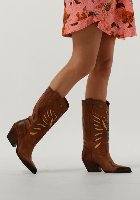 ELENA IACHI Santiags E3492-2 en cognac - large