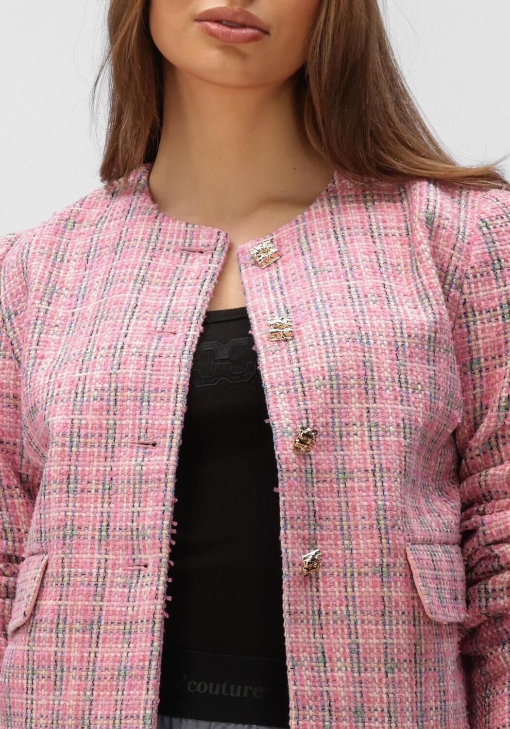 Roze CO'COUTURE Jack CAMMIE BOUCLE JACKET - large