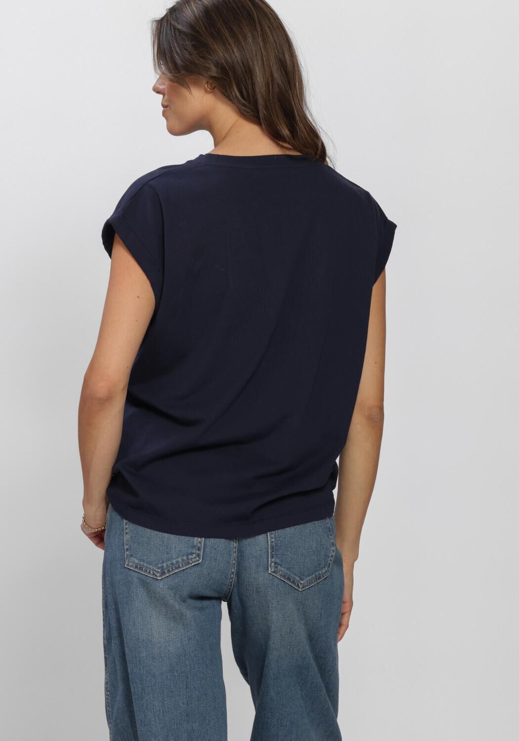 BY-BAR T-shirt TOBI STRIPED SPEED TOP Bleu fonc&eacute; - large