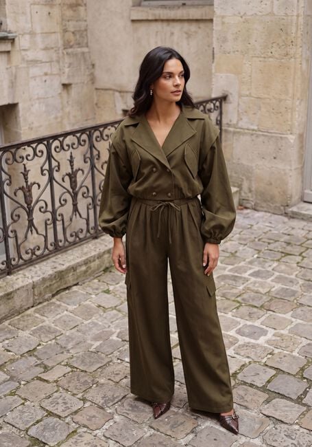 REFINED DEPARTMENT Pantalon large LADIES WOVEN WIDE LEG CARGO PANTS MILA Kaki - large