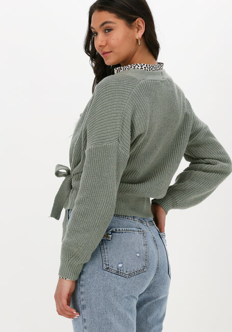 SIMPLE Gilet KNITTED CARDIGAN ROSEY ES en vert - large