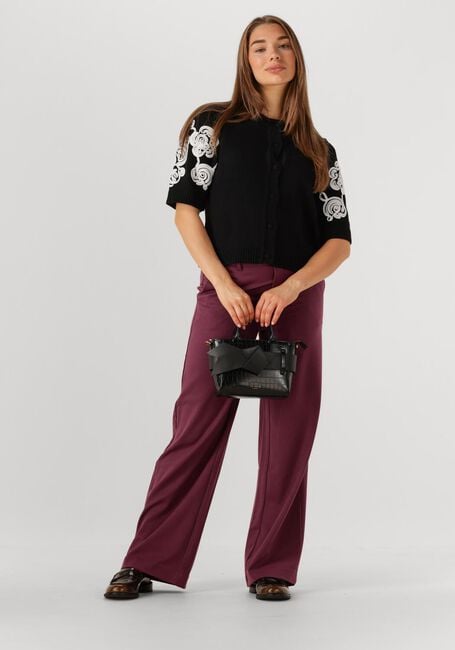 OBJECT Pantalon large OBJLISA WIDE PANT Bordeaux - large
