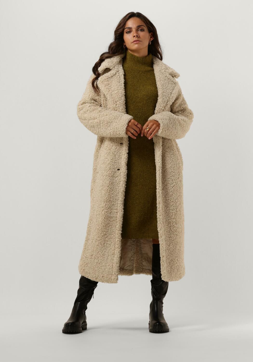 Long cheap manteau teddy