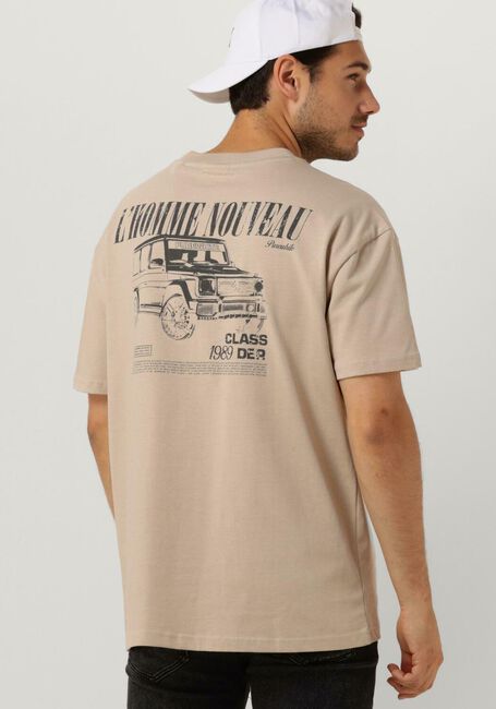 PUREWHITE T-shirt T-SHIRT WITH CHEST PRINT AND BACK ARTWORK Sable - large