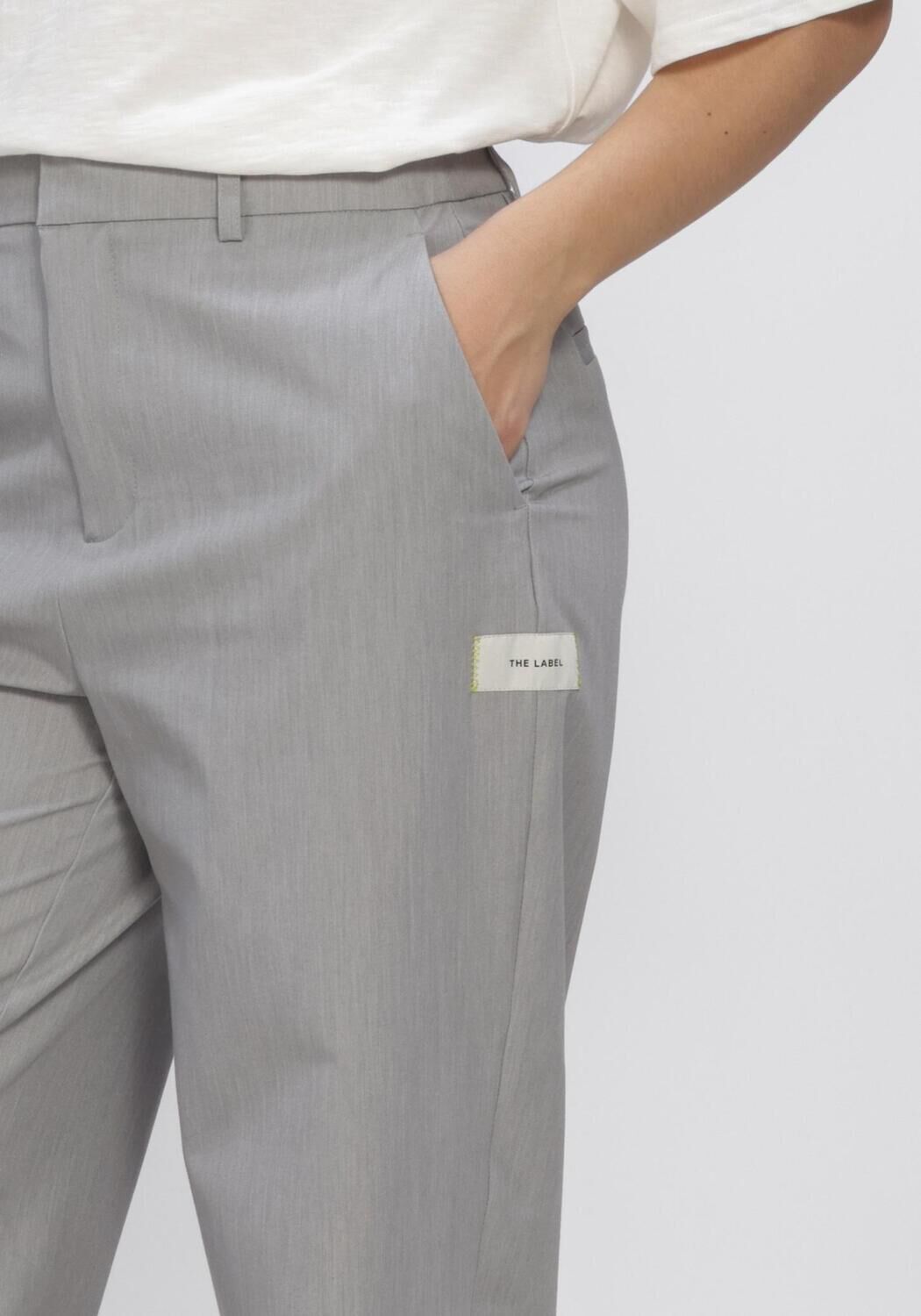 ALIX THE LABEL LADIES WOVEN CLEAN MIX Pantalons Gris clair - large