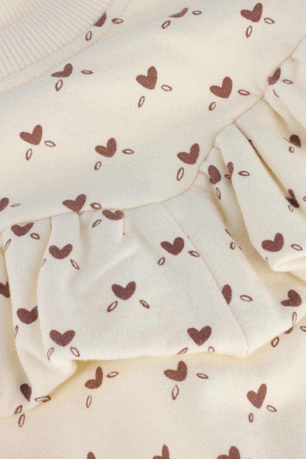 QUINCY MAE Pull RUFFLE FLEECE SWEATSHIRT Blanc - large