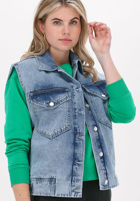 Blauwe ALIX THE LABEL Spijkerjas EMBROIDERD DENIM WAISTCOAT 313 - large
