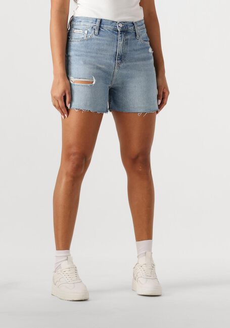 CALVIN KLEIN Pantalon courts MOM SHORT en bleu - large