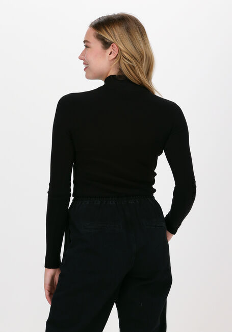 Zwarte NA-KD Coltrui RIBBED POLO KNITTED SWEATER - large