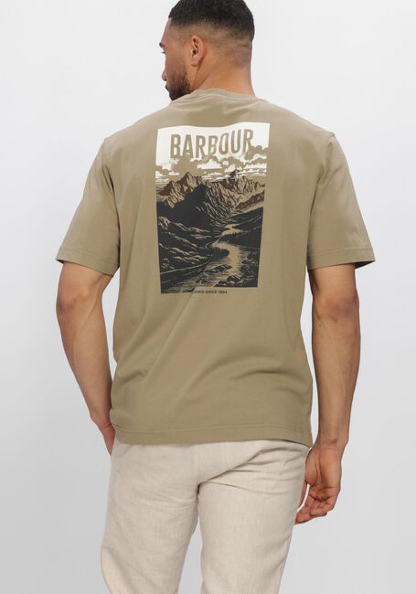 Groene BARBOUR T-shirt MORDEN RELAXED GRAPHIC T-SHIRT - large