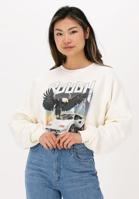 COLOURFUL REBEL Chandail ROUGH RIDERS DROPPED SHOULDER SWEAT en beige - large