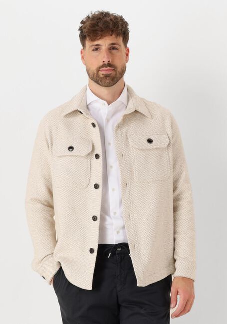 PROFUOMO Surchemise OVERSHIRT TEXTURE en beige - large