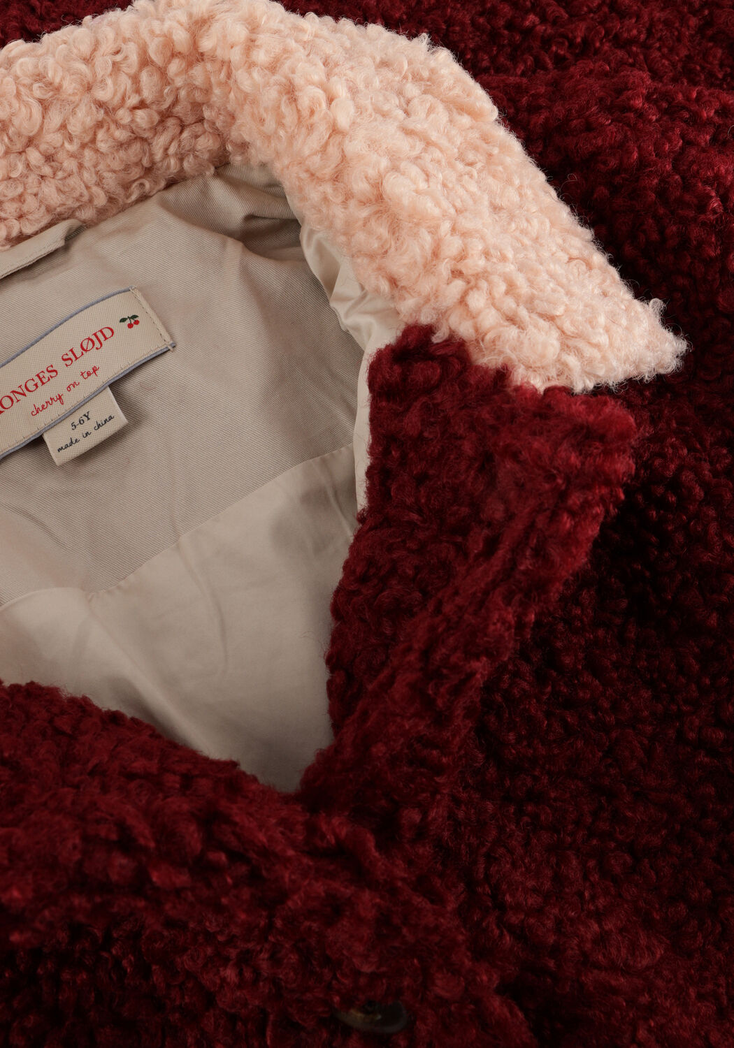 Rode KONGES SLOJD Teddy jas CALIN COAT GRS - large