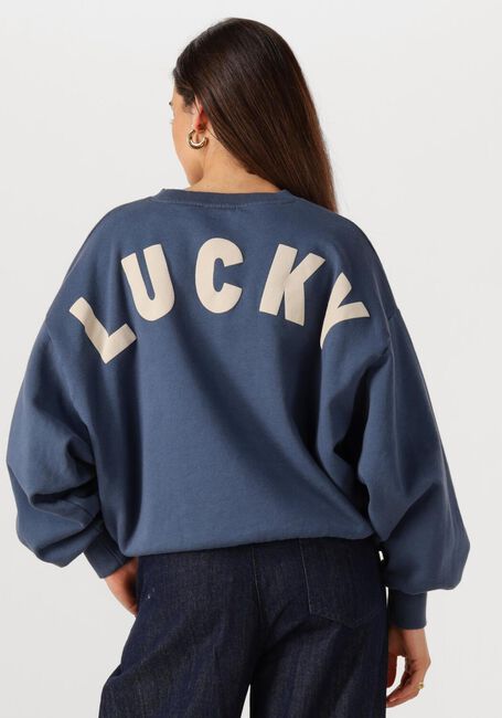 Donkerblauwe BY-BAR Trui BIBI LUCKY CURVE SWEATER - large