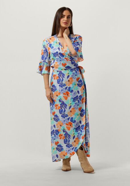 JANSEN AMSTERDAM Robe maxi WP549 PRINTED LONG WRAP DRESS en multicolore - large