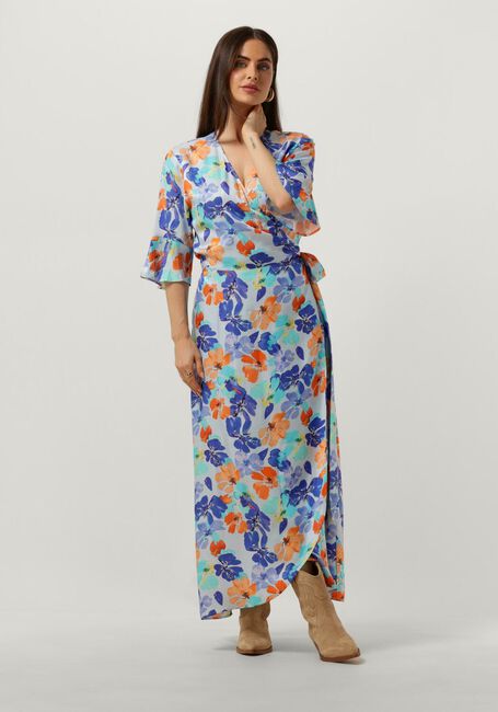 Multi JANSEN AMSTERDAM Maxi jurk WP549 PRINTED LONG WRAP DRESS - large