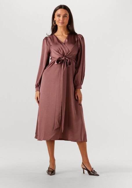 NEO NOIR Robe midi RIMINI HEAVY SATEEN DRESS en taupe - large