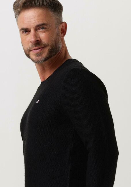 TOMMY JEANS Pull TJM REGULAR STRUCTURED SWEATER en noir - large