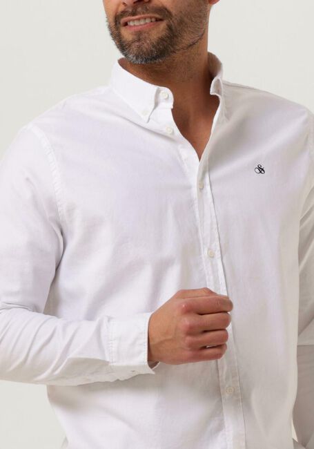 SCOTCH & SODA Chemise décontracté ESSENTIALS - ORGANIC OXFORD REGULAR FIT SHIRT en blanc - large