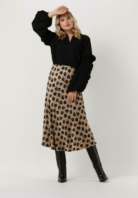 Taupe NEO NOIR Maxirok BOVARY DISTRESSED DOT SKIRT - large