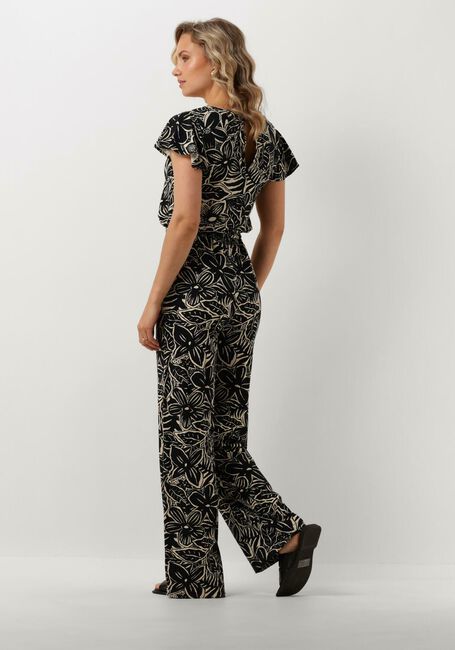 JANSEN AMSTERDAM Combinaison VFB445 JERSEY PRINTED JUMPSUIT SQUARE NECKLINE en noir - large