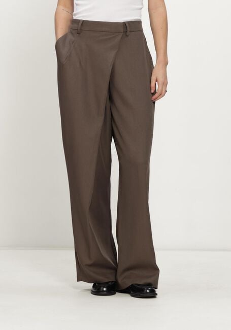 MOS MOSH Wide jeans MMAYMEN COATED PANT en marron - large