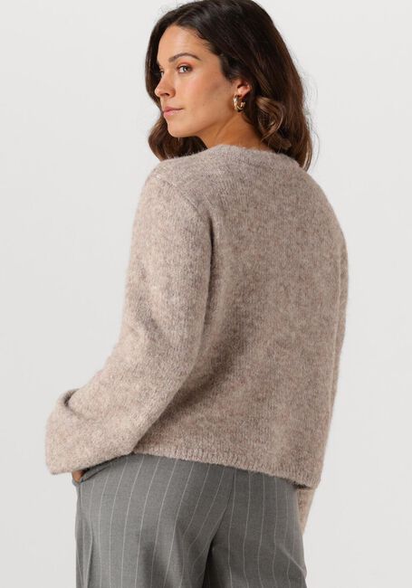 OBJECT Gilet OBJSAGGIA RE L/S KNIT CARDIGAN en beige - large