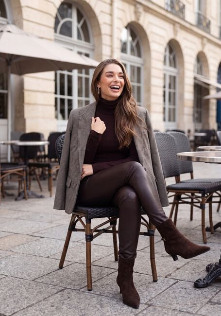STUDIO AR AVA VISCOSE BLEND KNIT Pulls & Gilets en marron - large
