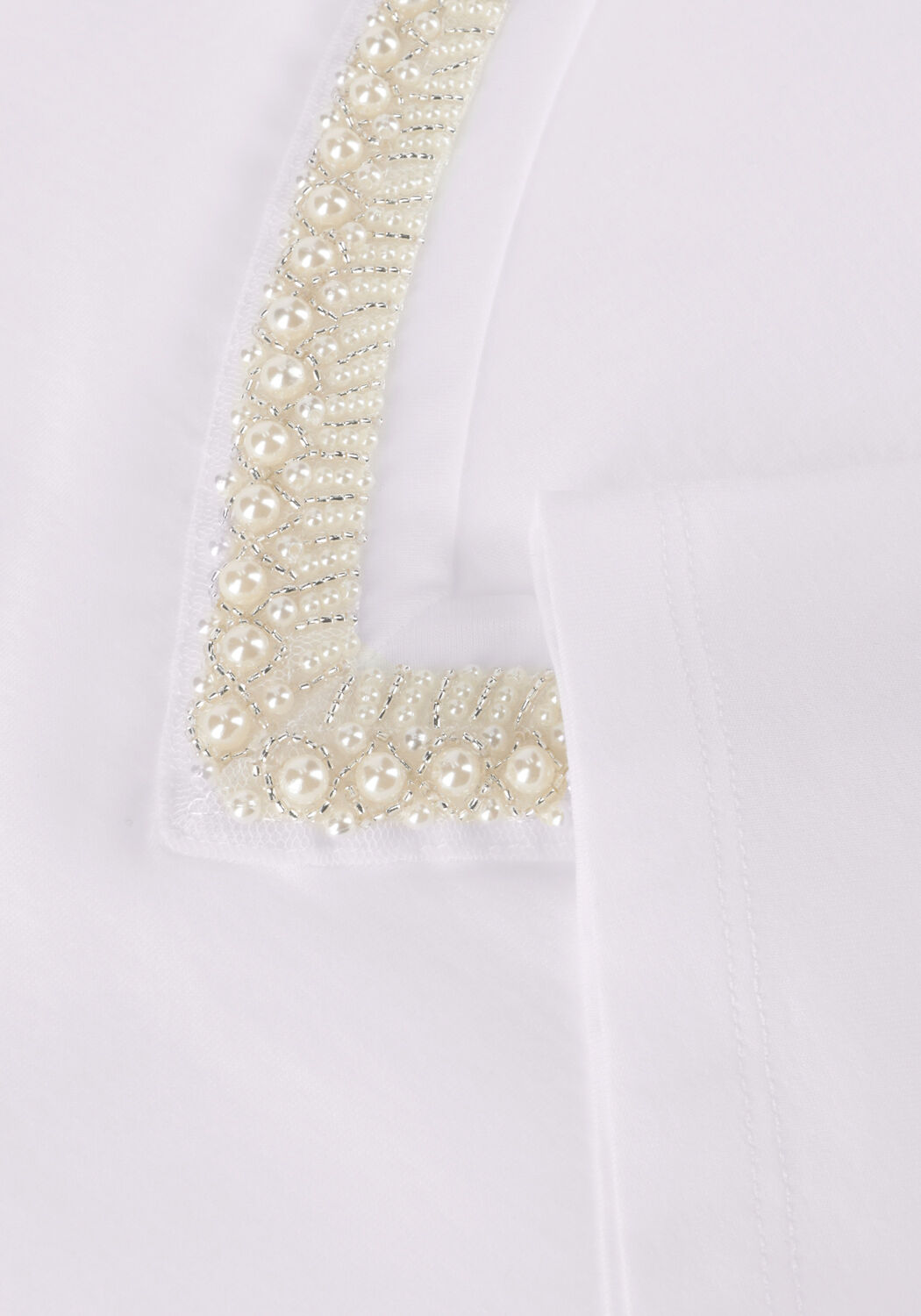 Witte LIU JO T-shirt JERSEY JEWEL NECK T-SHIRT - large