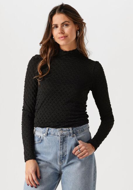 SELECTED FEMME Col roulé SLFTIMMI LS HIGH NECK STRUCTURE TOP en noir - large