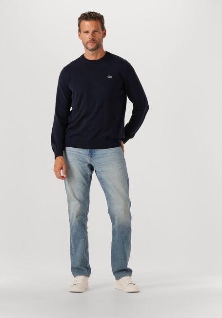 LACOSTE Pull REGULAR FIT CREW NECK SWEATER Bleu foncé - large
