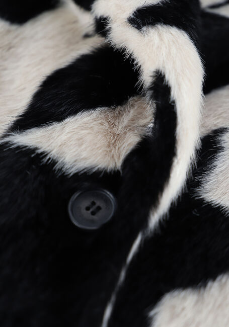 Zwarte GIACOMO THE JACKET Faux fur jas 11 PIED DE POULE LONG - large