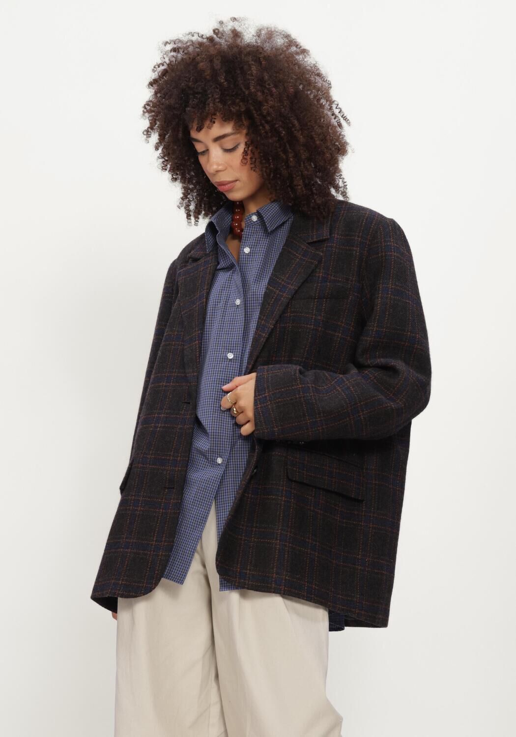 BOII STUDIOS Blazer SOLVEJ WOOL BLAZER Anthracite - large