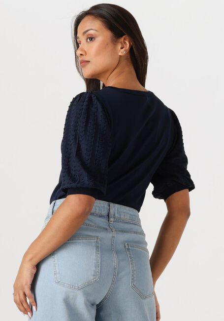 JANSEN AMSTERDAM Haut TANDA TOP K 136 SHORT PUFFED SLEEVE en bleu - large