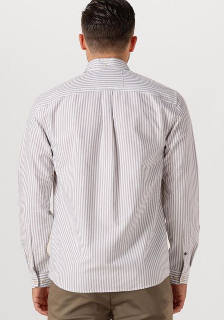 Witte CAST IRON Klassiek overhemd NEWCAST OXFORD STRIPE - large