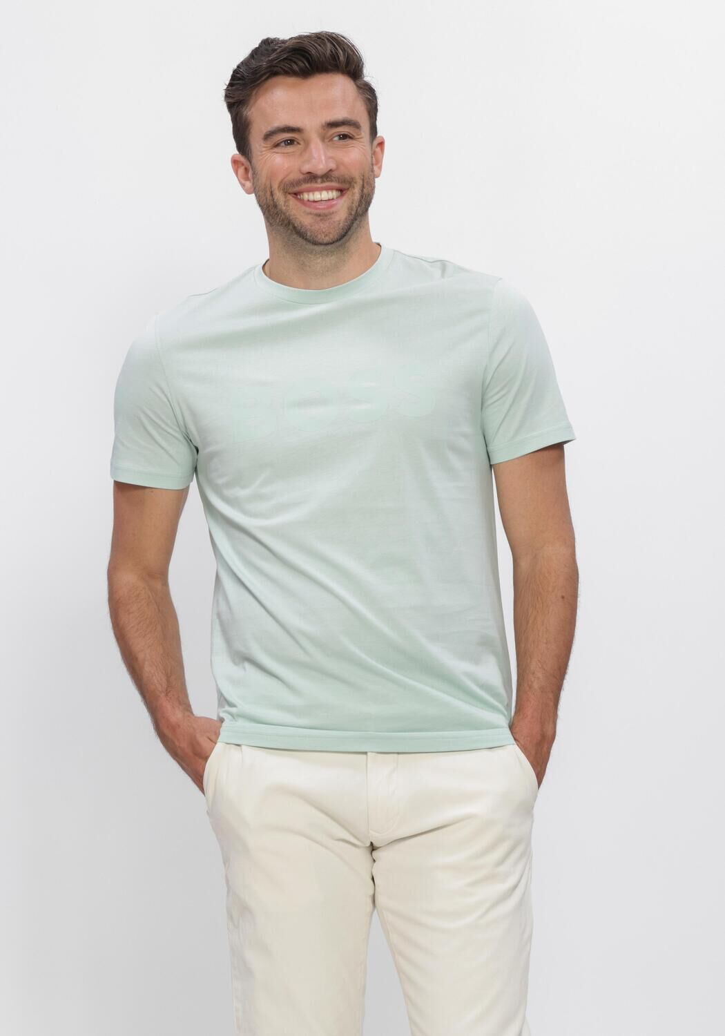 Groene BOSS ORANGE T-shirt THINKING_1 - large