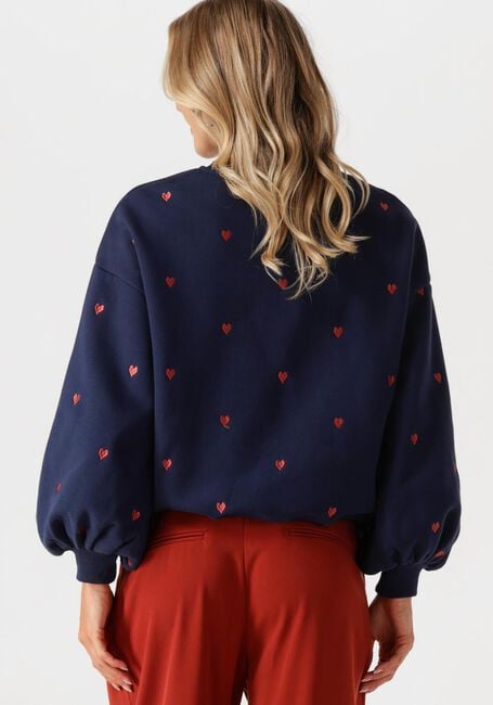 YDENCE Pull SWEATER HEARTS Bleu foncé - large