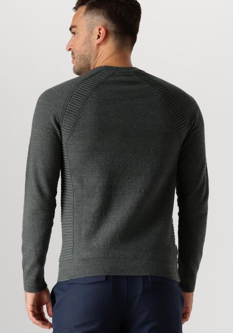 Groene CAST IRON Trui CREWNECK COTTON HEATHER PLATED BLEND - large