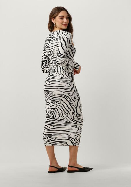 ENVII Robe midi ENRUN LS DRESS AOP 5347 en blanc - large