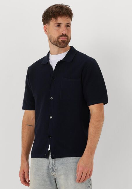 ANERKJENDT Polo AKSVEND S/S KNIT SHIRT Bleu foncé - large