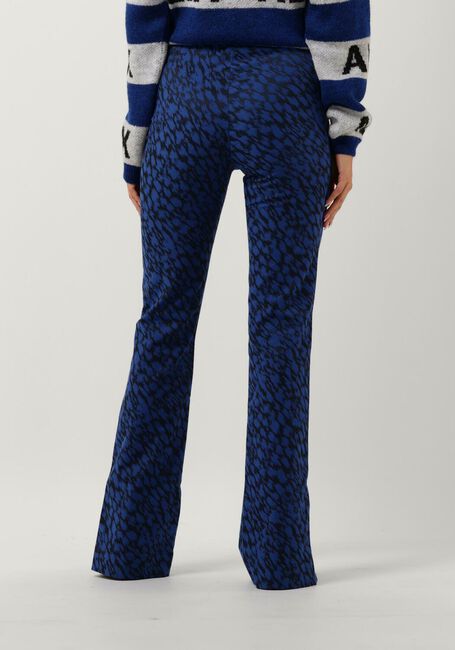 ALIX THE LABEL Pantalon évasé LADIES WOVEN SKETCHY ANIMAL FLARED PANTS en bleu - large