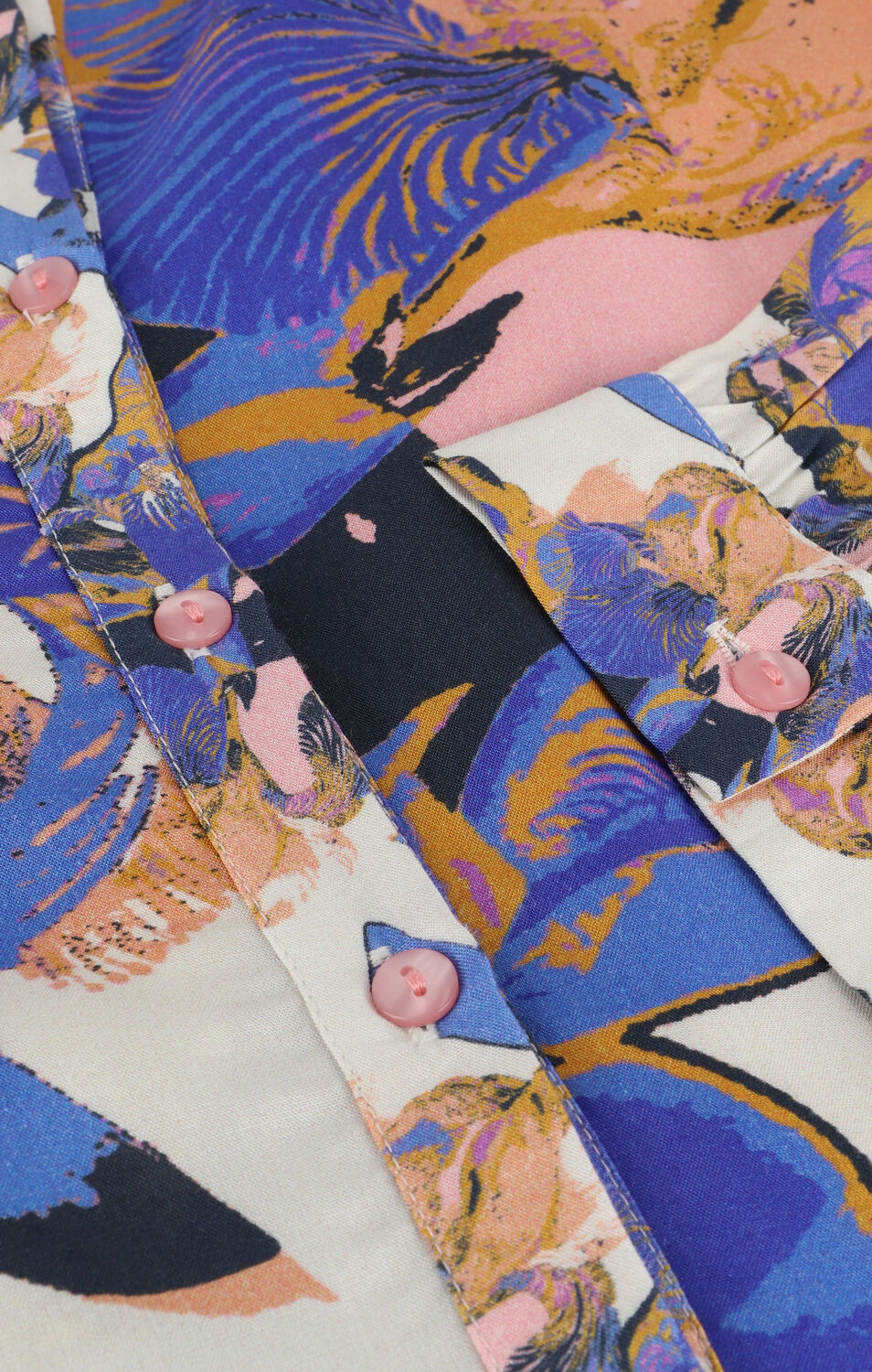 Blauwe LOLLYS LAUNDRY Maxi jurk NEE - large