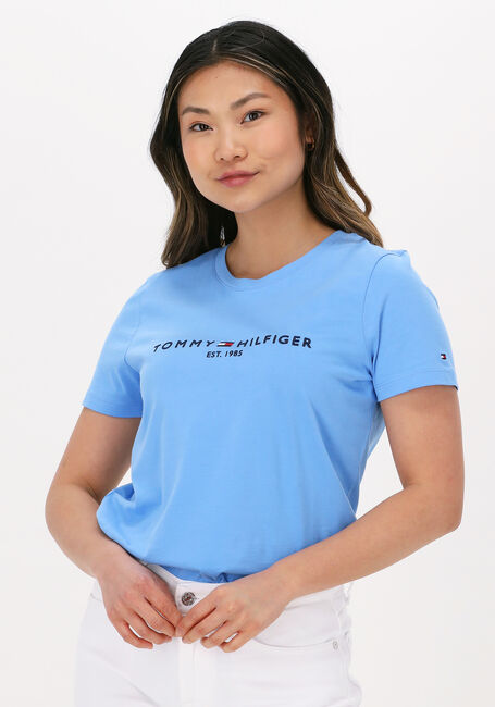 Lichtblauwe TOMMY HILFIGER T-shirt REGULAR HILFIGER C-NK - large
